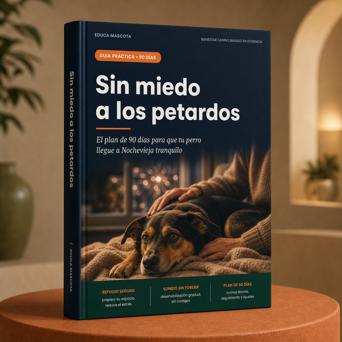 Mockup del ebook Sin miedo a los petardos de Educa Mascota