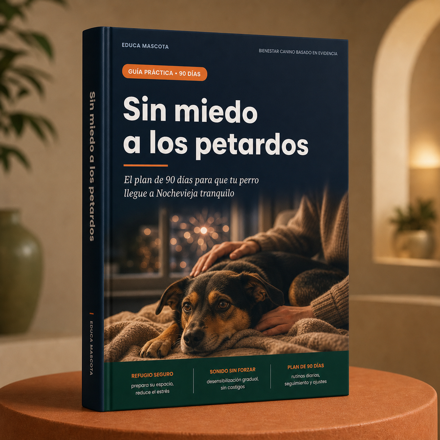 Sin miedo a los petardos — Plan de 90 días para que tu perro llegue a Nochevieja tranquilo